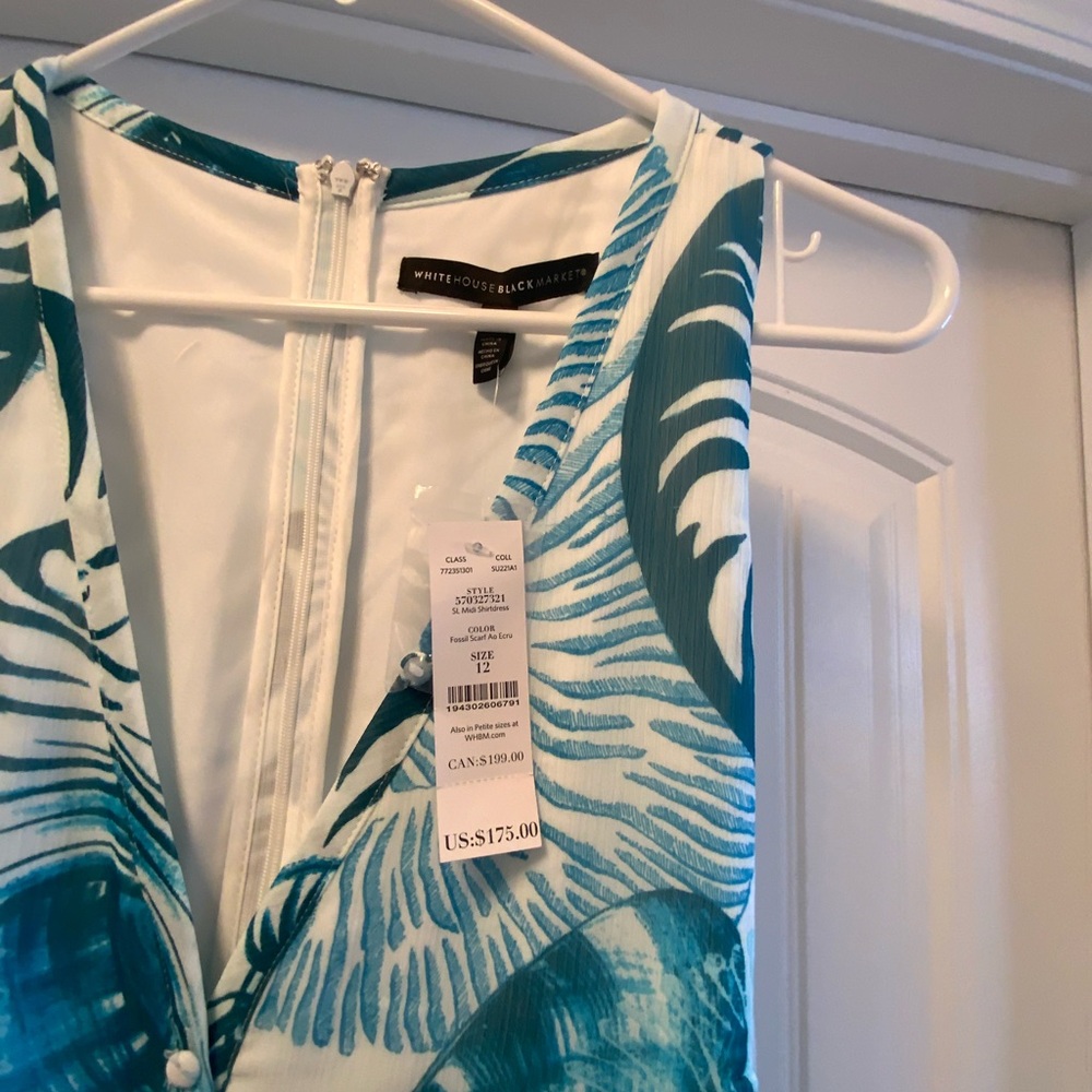 White House Black Market Teal Dress